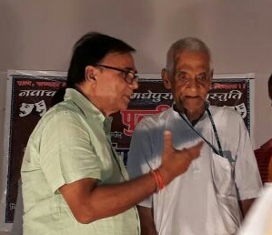Dr.Madhepuri with World Famous Gandhian Philosopher & Thinker Ex.MP & Vice-Chancellor Dr.Ramji Singh.