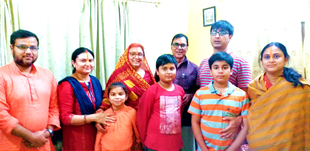 Dr.Madhepuri with Family during Chhath Mahaparv.