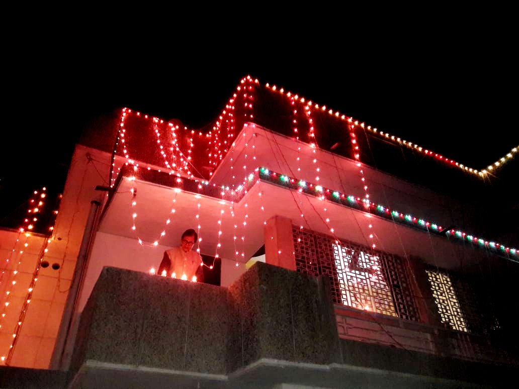 Celebration of Diwali at Vrindavan.